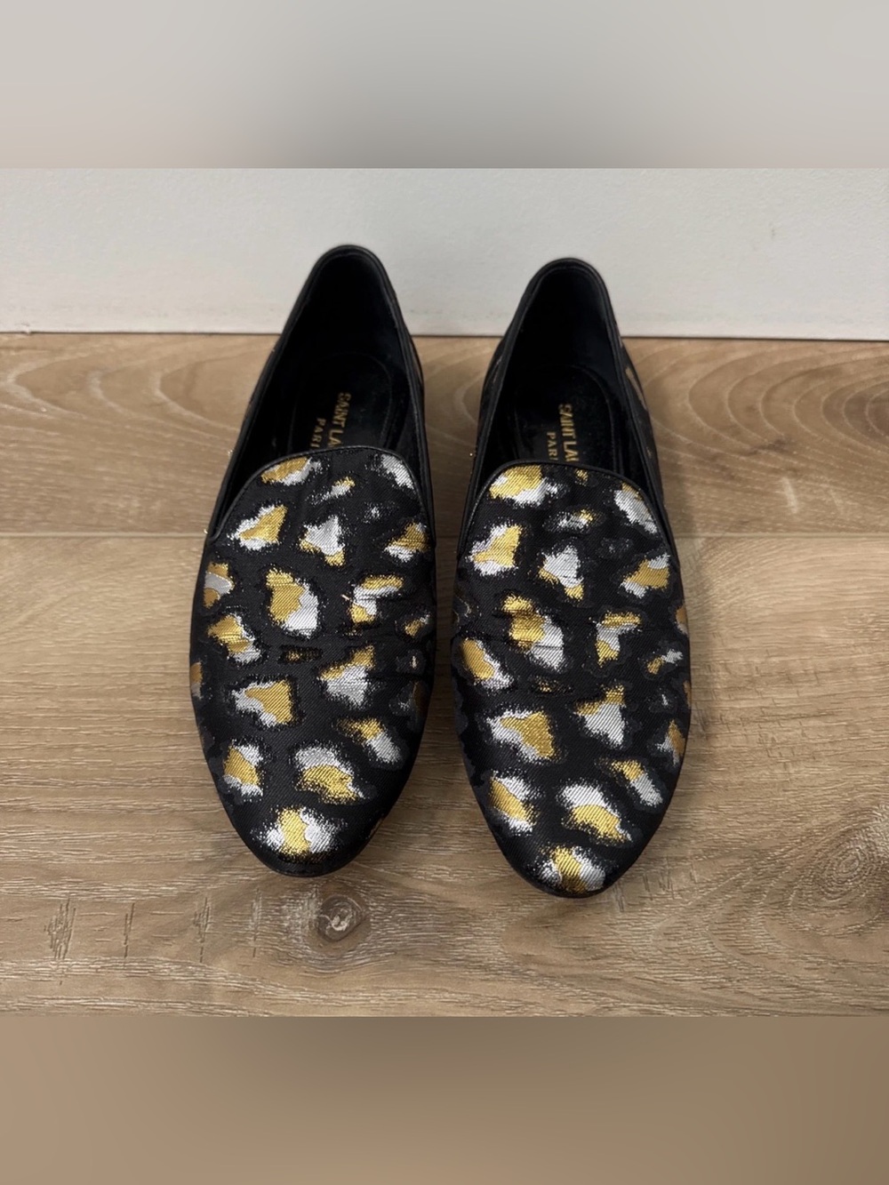 Saint Laurent Glitch Leopard Jacquard Loafer EU37.5/US7.5 - Picture 2 of 8